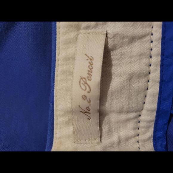 J Crew size 8  blue "No. 2 Pencil" knee length skirt - Picture 4 of 6